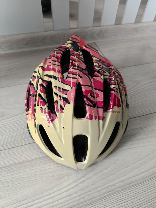Kask rowerowy dla dziewczynki M 53-56 cm