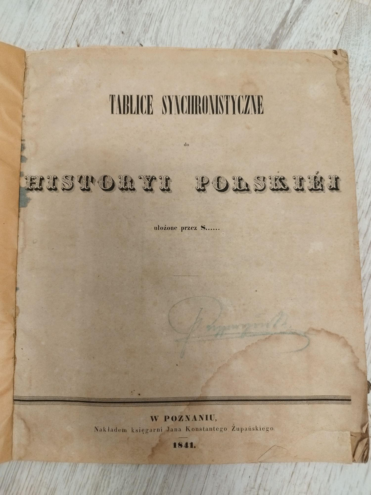 Rzadki starodruk z 1841 r.