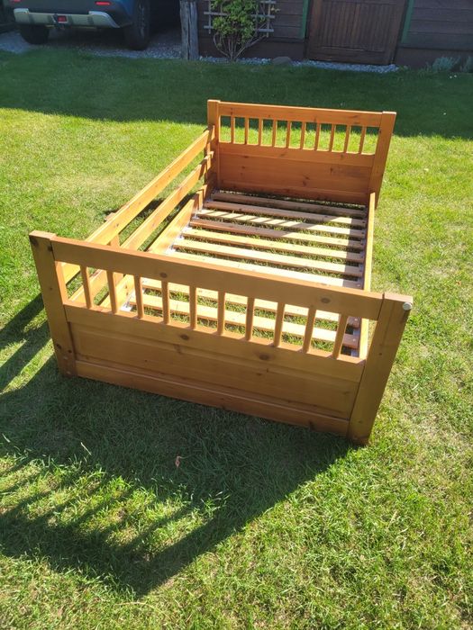 Łóżko drewniane ikea 180x90 materac