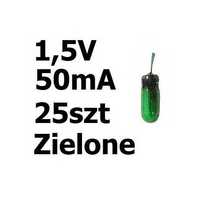 Żarówka miniaturowa zielona 3x7mm 1,5V 50mA 25szt