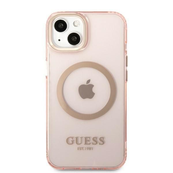 Pokrowiec Guess do iPhone 13 6,1" Różowy Magsafe