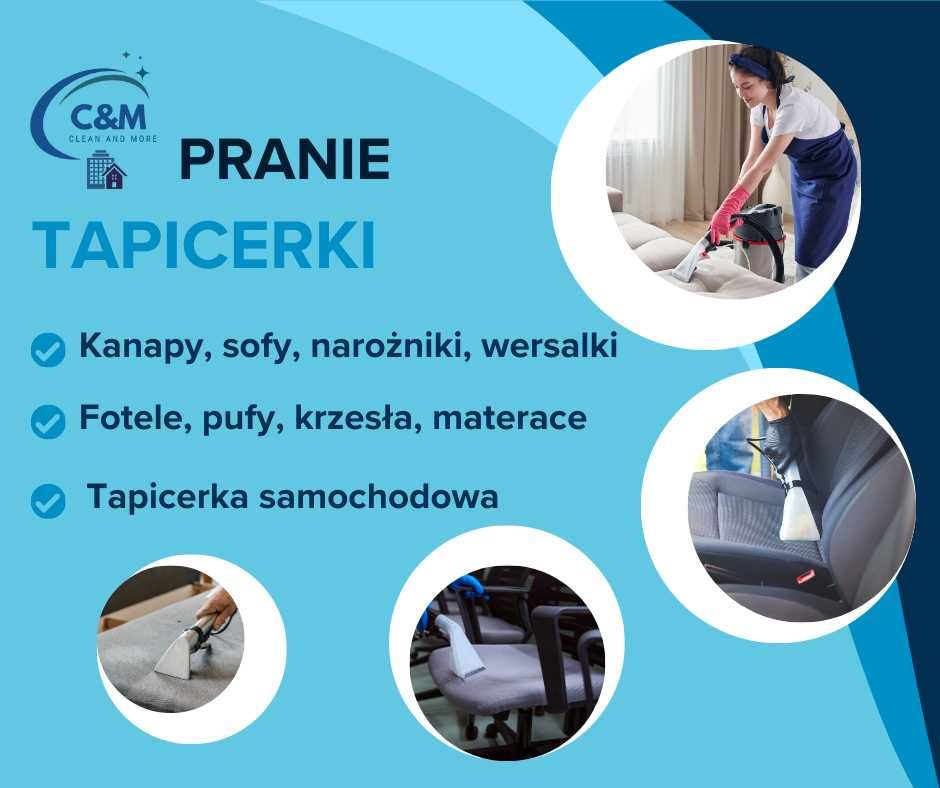 Pranie czyszczenie tapicerki meblowej samochodowej fotele sofy krzesła
