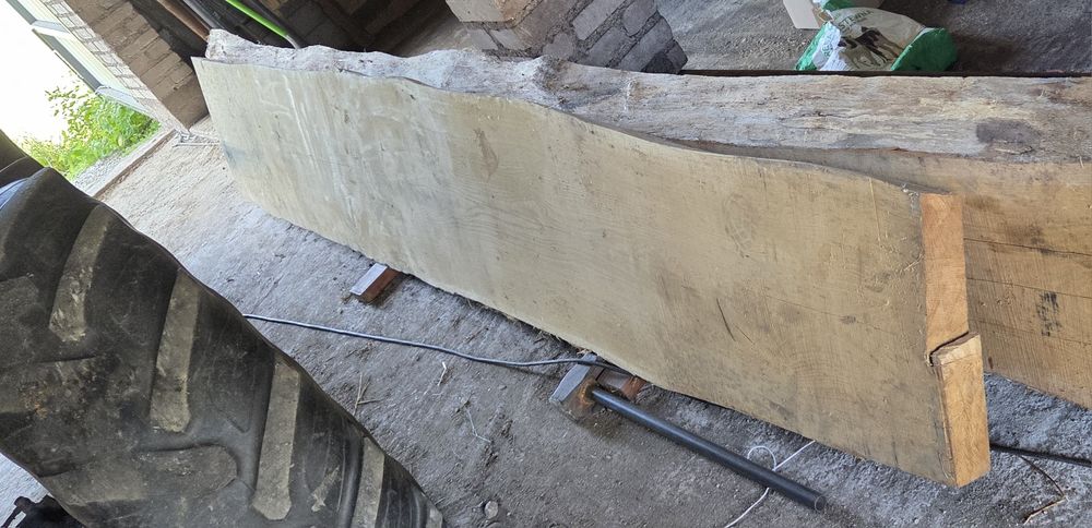 Blat dębu dębowy na stół 50x400  monolit grubość 9cm