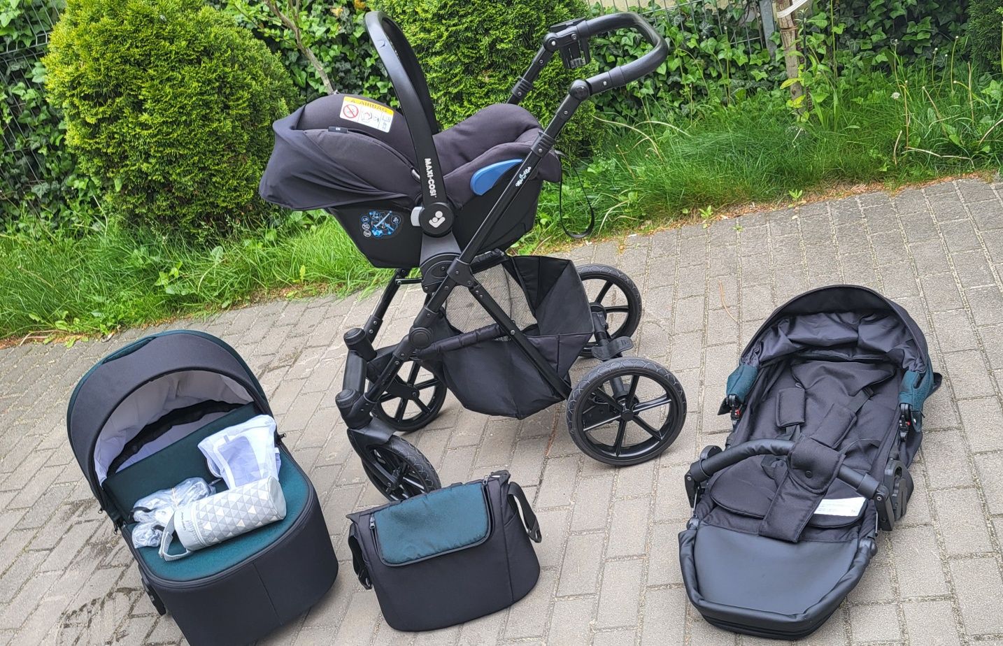 Wózek spacerowy gondola Milu Risso fotelik nosidełko Maxi Cosi +Gratis