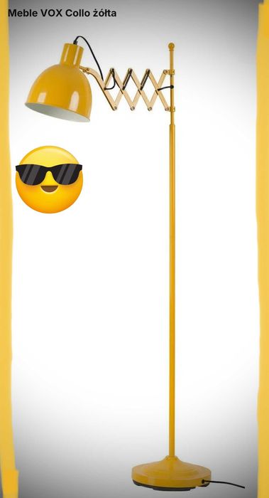 Lampa Meble VOX Collo żółta podłogowa stojąca