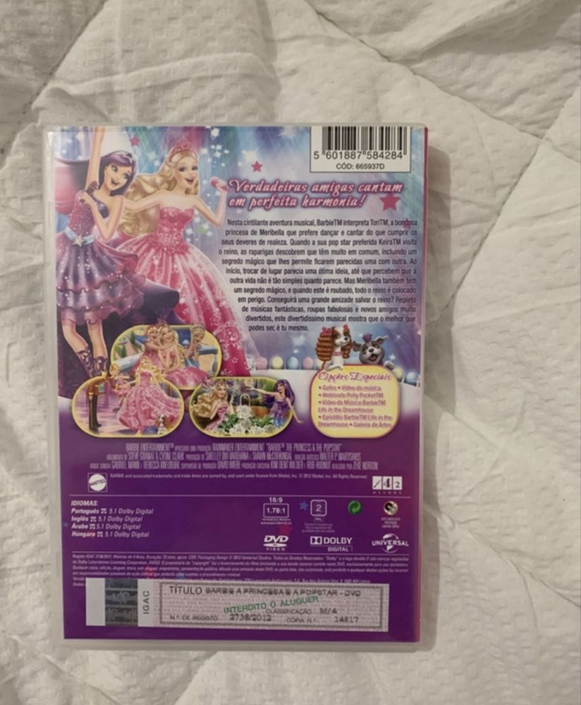 DvD Barbie: A Princesa e a Popstar (Coleção Barbie Nº 22)