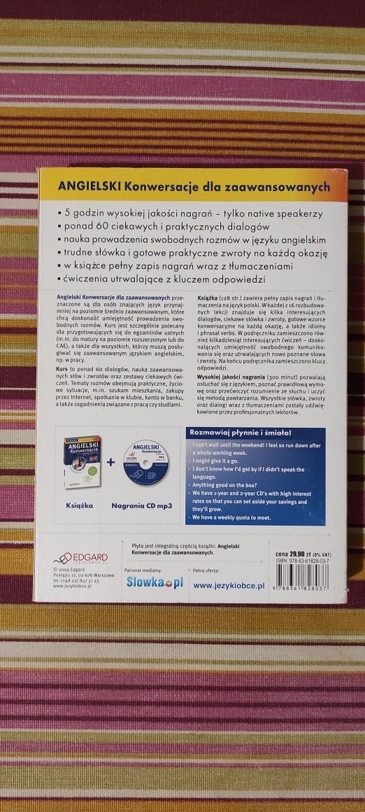 Angielski Konwersacje dla zaawansowanych Edgard - Książka i płyta MP3