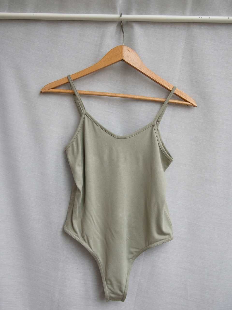 Zielone miętowe body XS S stringi