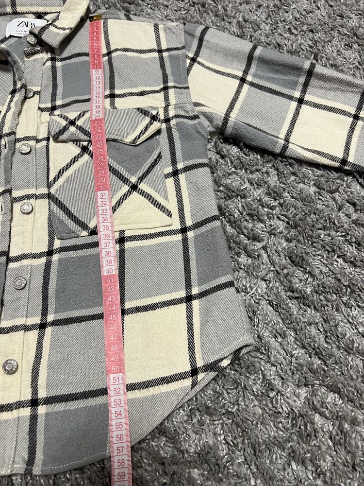 Теплая рубашка Zara на девочку 9 лет, 140 см