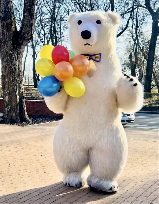 Білий ведмедик , аніматори , привітання, ведмідь.Белый мишки , медведь