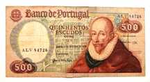 Lote Notas Escudo, Cruzeiro, Dolar, Meticais, Franco Belga