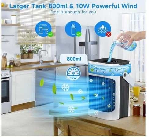 Mini przenośny klimatyzator chłodnica powietrza 800 ml 3 prędkości