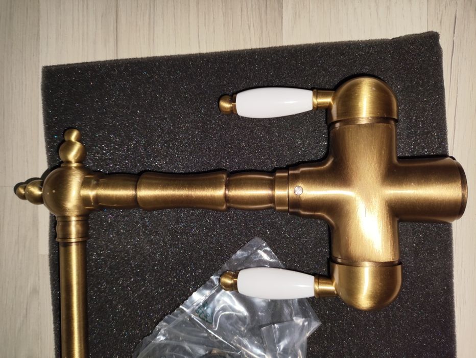 Bateria kuchenna SMEG MAP77PO mosiężna do wody kranowej i filtrowanej.