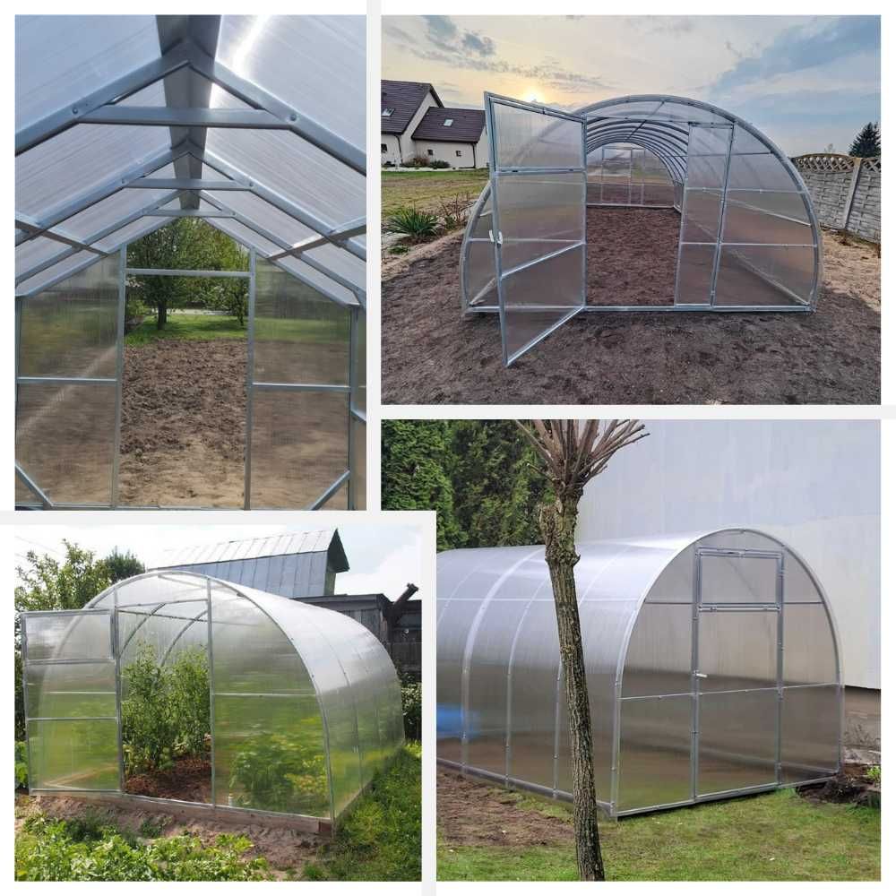 Szklarnia tunel 2.4x4, 3x4, 3.5x4.. ,poliwęglan 4mm/6mm Mocna! Gratis