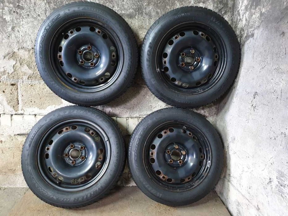 Felgi stalowe VW Skoda Seat R15 5x100 opony zimowe 185/60R15 5,5mm