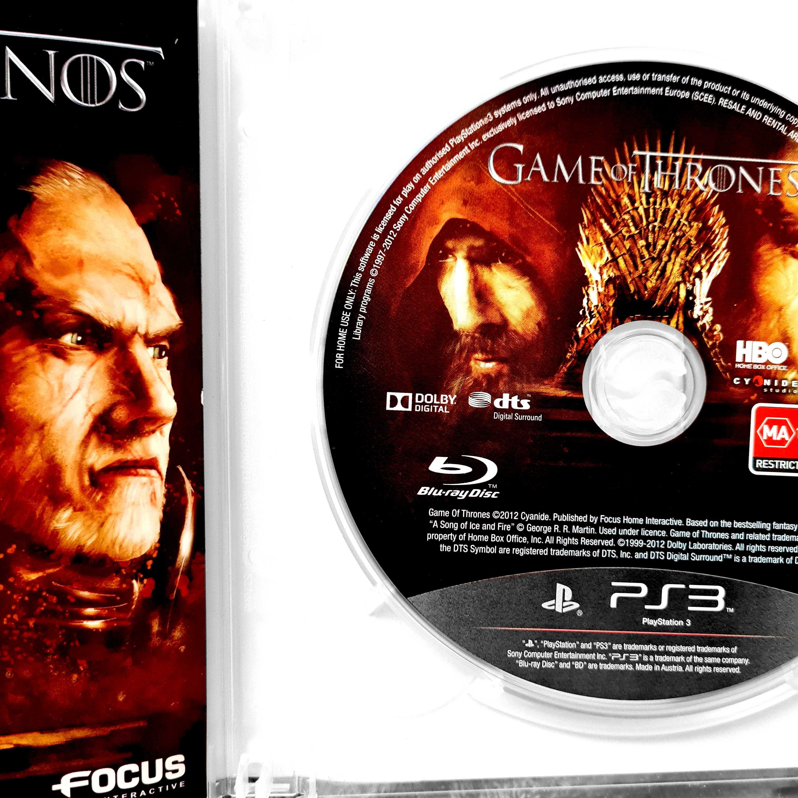 Gra O Tron Ps3 Game Of Thrones Pudełkowa