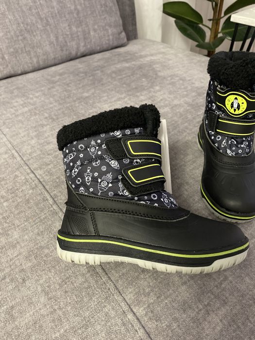 Śniegowce buty zimowe dzieciece, czarne Cleve r. 29