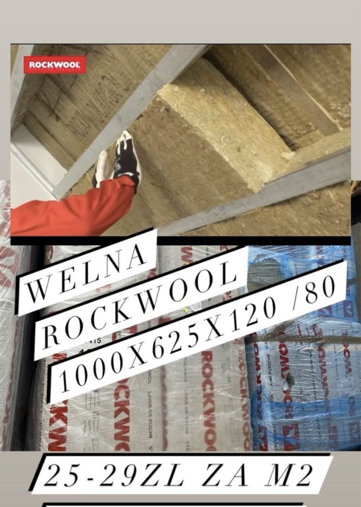 Wełna skalna do ociepleń Rockwool premium od producenta transport !