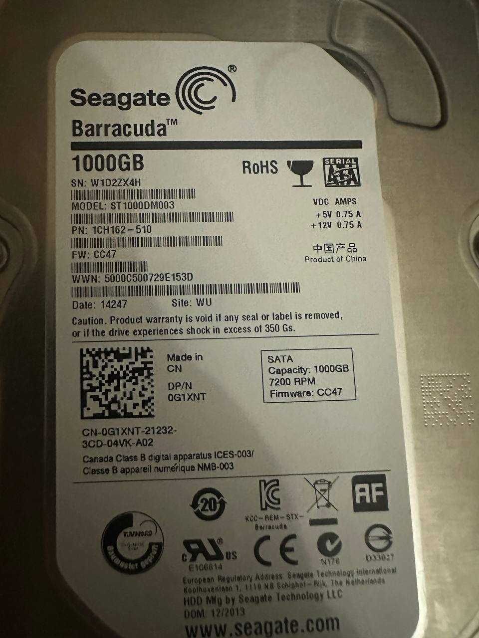 Жорсткий диск 1тб / HDD 1tb