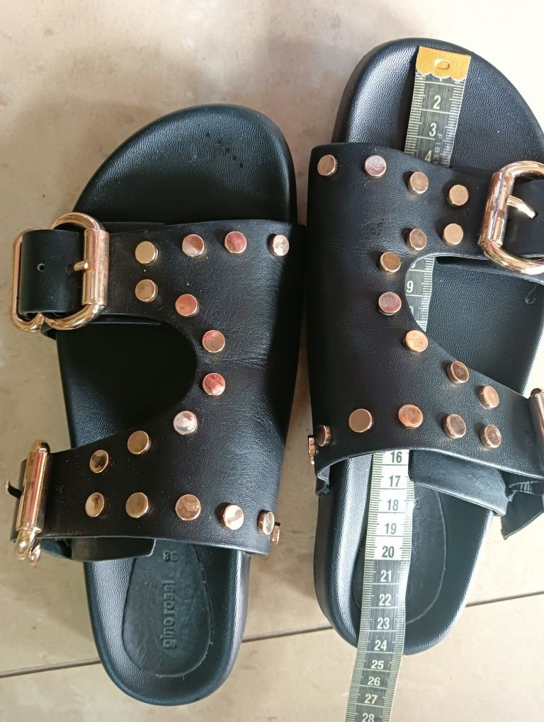 Klapki skórzane Gino Rossi roz 38/24 cm