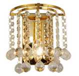 Kinkiet London Crystal 2 szt. złoty z kryształkami