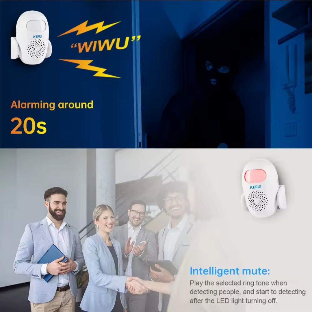 Dzwonek powitalny alarm pilot PIR czujnik ruchu podczerwień 110 dB
