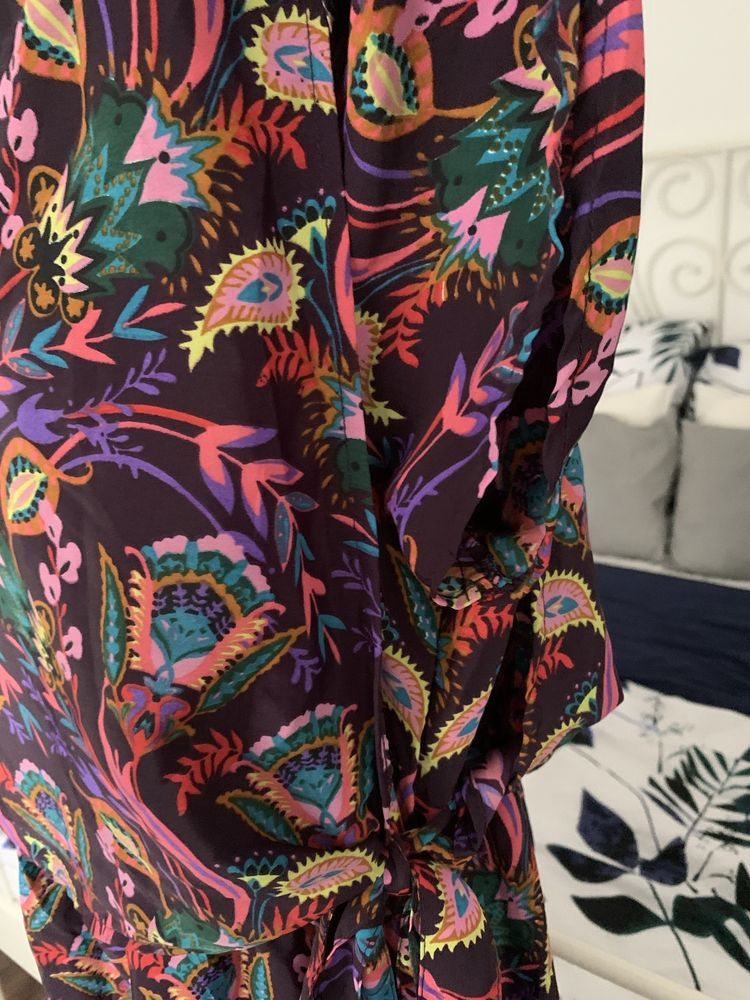 South wakacyjna letnia zwiewna sukienka w kwiaty plus size 4XL