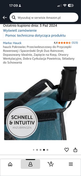 Pokrowiec ochronny na przyczepkę rowerową dla dziecka