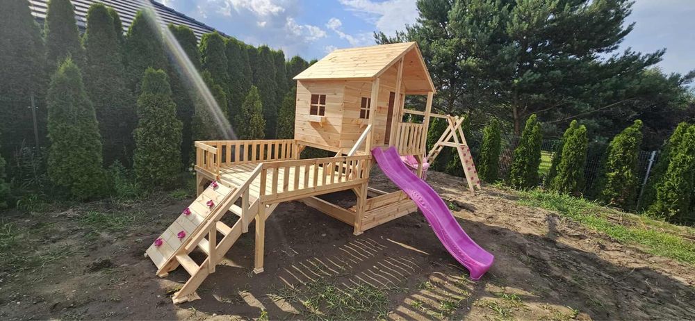 Domek dla dzieci plac zabaw drewniany OD RĘKI