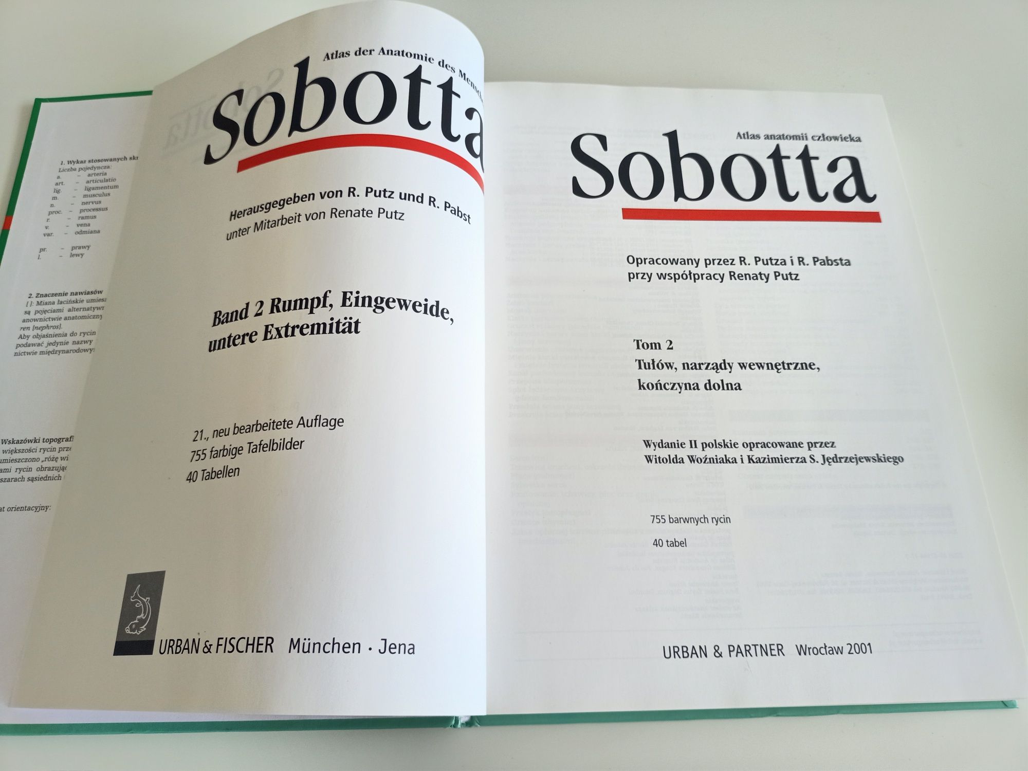 Sobotta Atlas anatomii człowieka, Tom 2, 2001