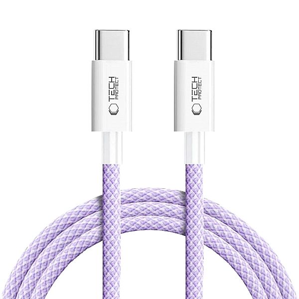Kabel Tech-Protect Ultraboost Lite USB-C PD60W/3A 2m - fioletowy