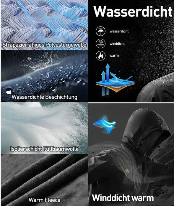 Куртка чоловіча SwissWell зимова капюшон водо-вітрозахисна синя р.2XL