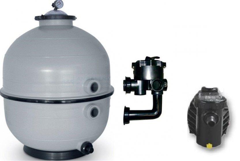 Filtr MIDI 500 z zaworem bocznym i pompą  Aqua Plus 8
