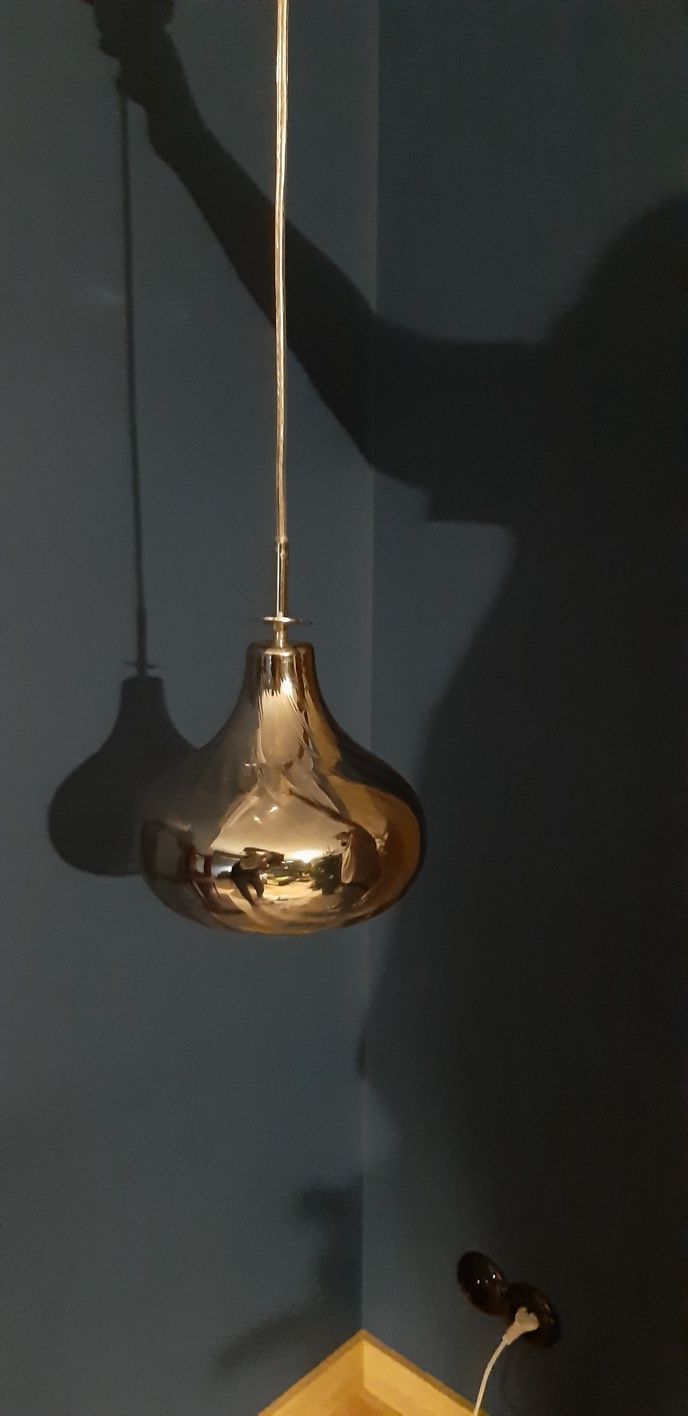 Komplet 3 lamp, srebrne szkło