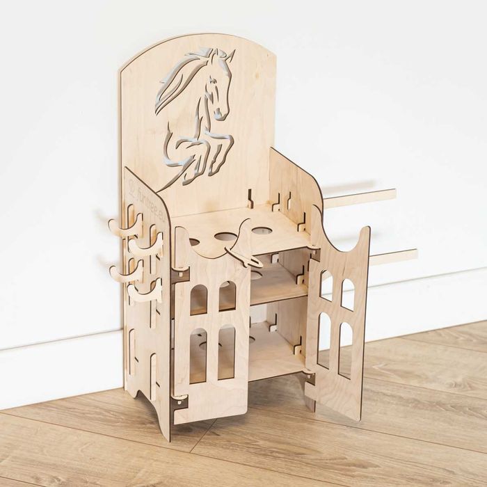 Stajnia drewniana dla 1-2 Hobby Horse konik na kiju stojak