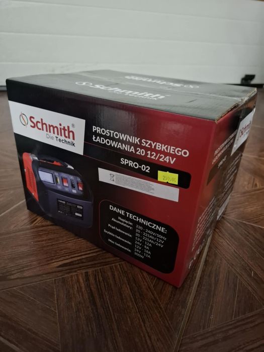 Prostownik ładowarka do akumulatorów schmith spro-02, 12-24v, 20-225ah