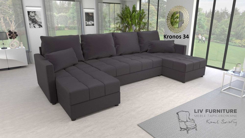 NOWY Narożnik Rogówka DOMINO U z funkcją spania KUPUJESZ U PRODUCENTA!