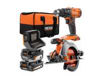 Zestaw Ridgid Wkrętarka + Pilarka + 2 baterie 2ah i 4ah NOWY z USA