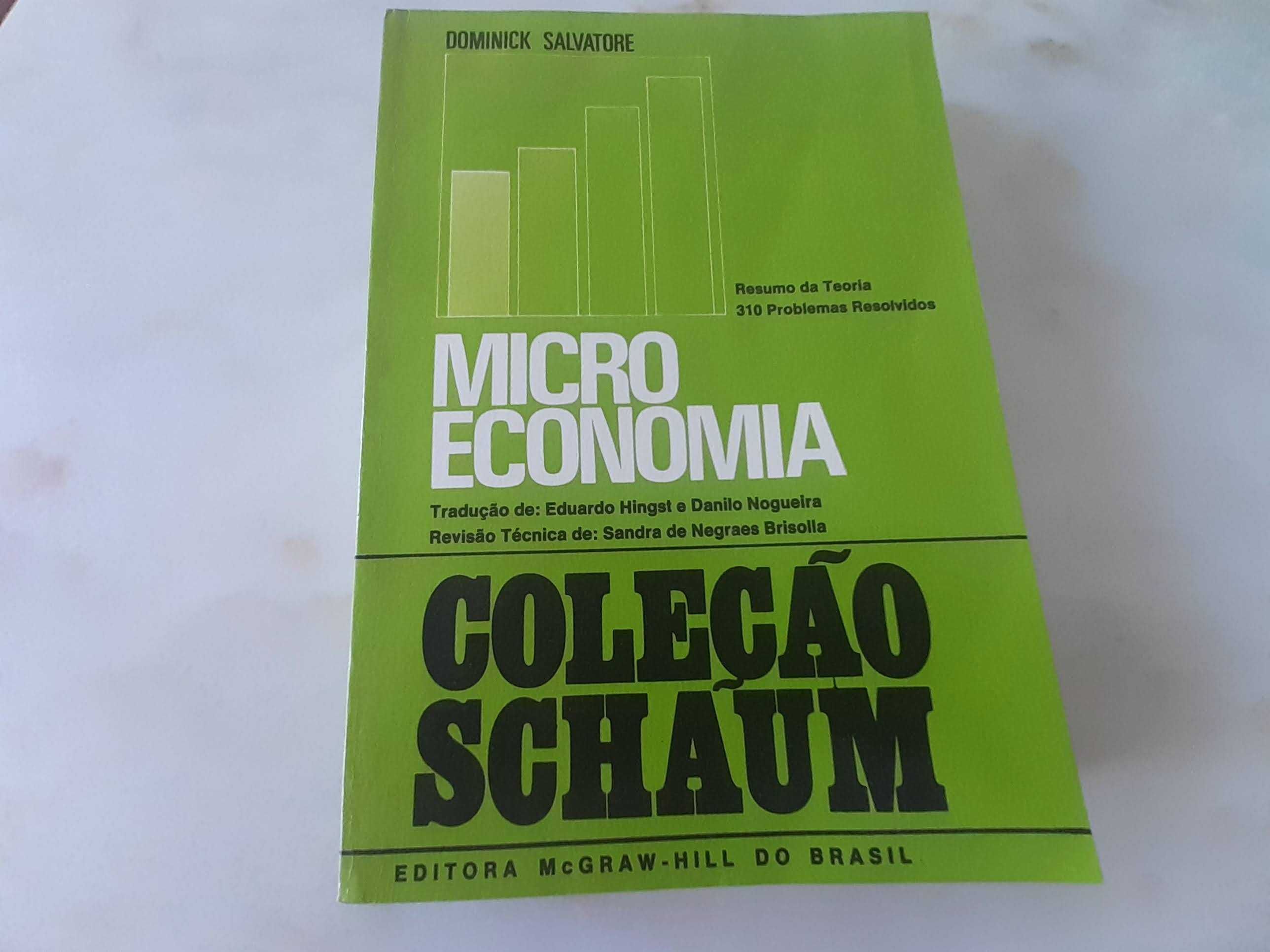 Livro Microeconomia, Col. Schaum, McGraw Hill Brasil, excelente estado