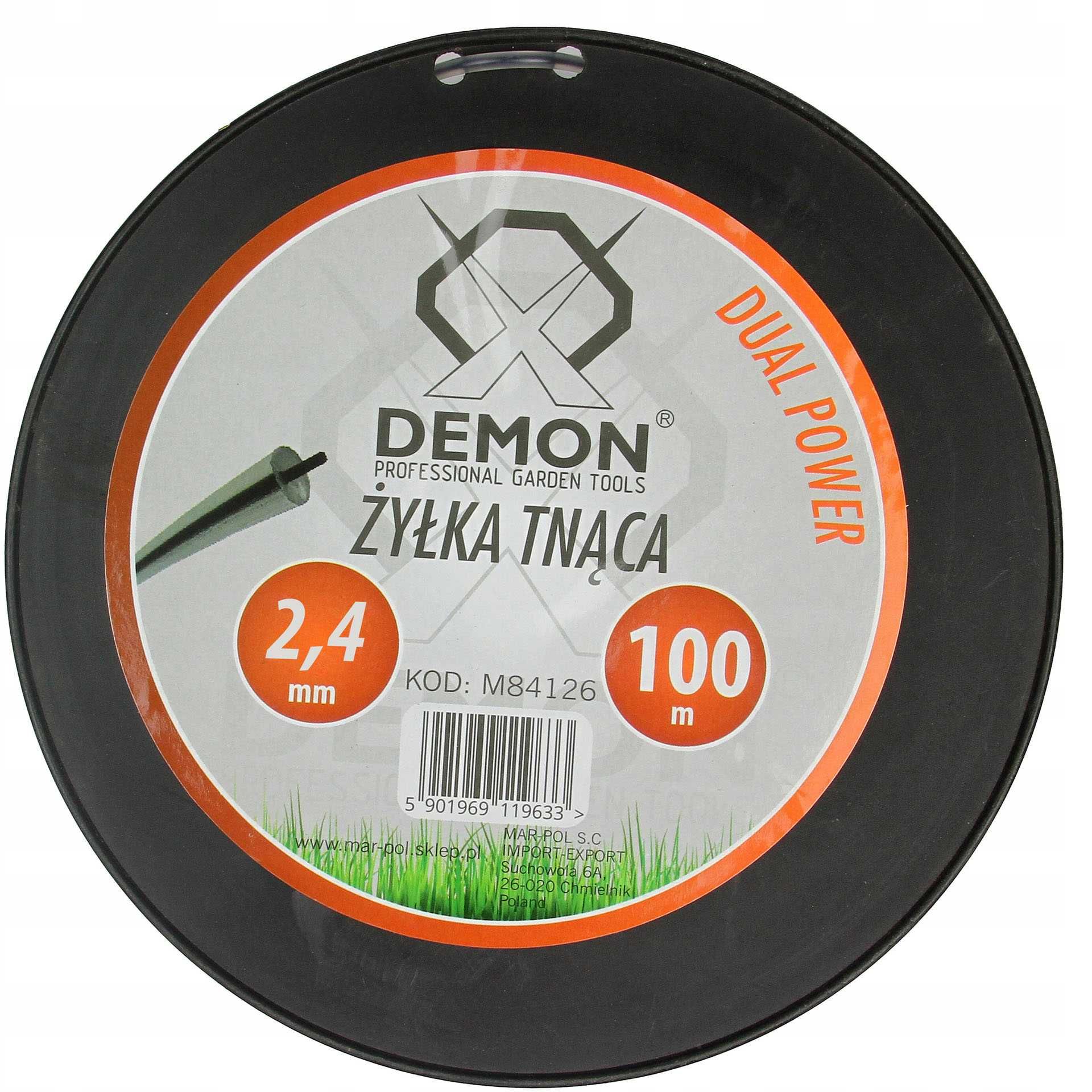 Żyłka do Kosy Tnąca Podkaszarki Spalinowej Zbrojona OKRĄGŁA 2,4mm 100m
