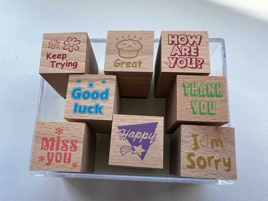 Набір штампів для скрапбукінгу (+пігменти)