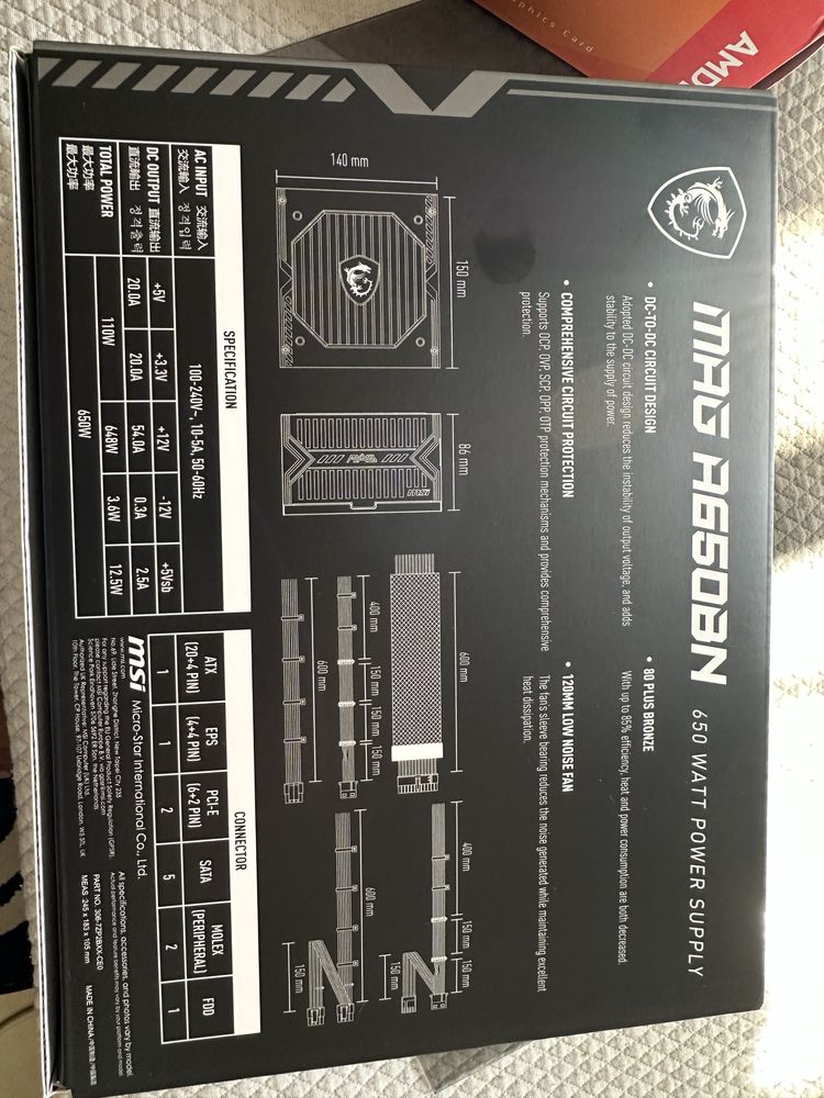 Fonte MAC ASSON 650w 80 PLUS bronze nova