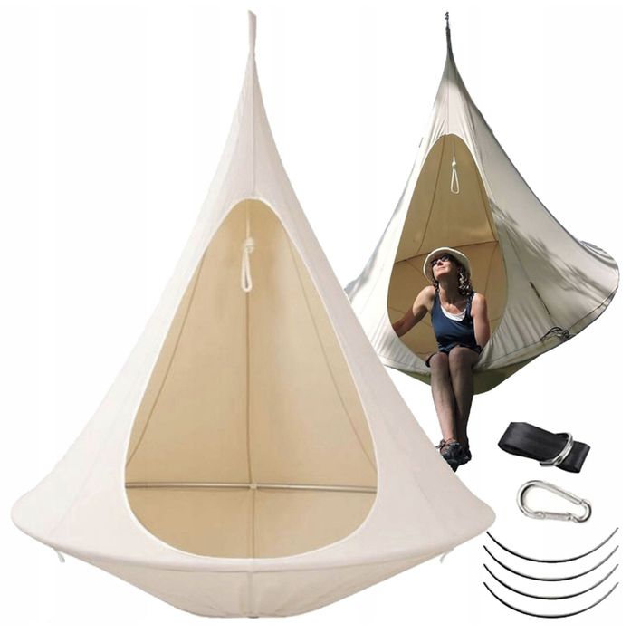 KOKON HUŚTAWKA Namiot Wiszący Hamak Ogrodowa FOTEL Bocianie Gniazdo