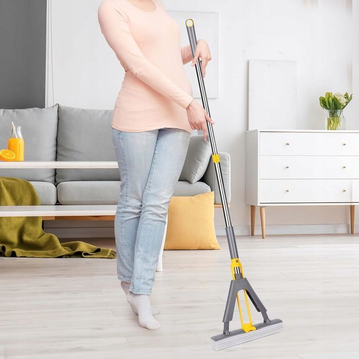 mop z gąbką masthome szary 27 cm