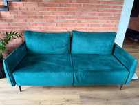 Kanapa sofa welur butelkowa zieleń