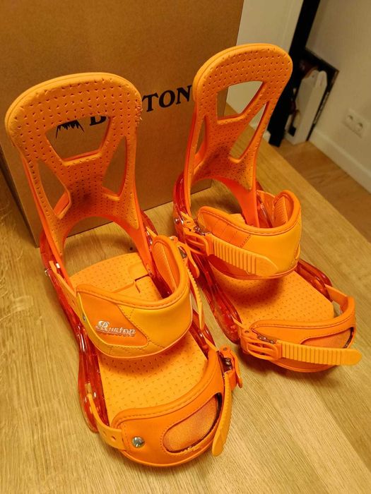 Wiązania snowboardowe Burton Freestyle MNS orange - stan bardzo dobry