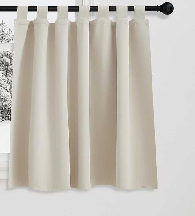 Zazdrostka Zasłona Zaciemniająca 120x140 Do Kuchni Krótka Firanka Beż