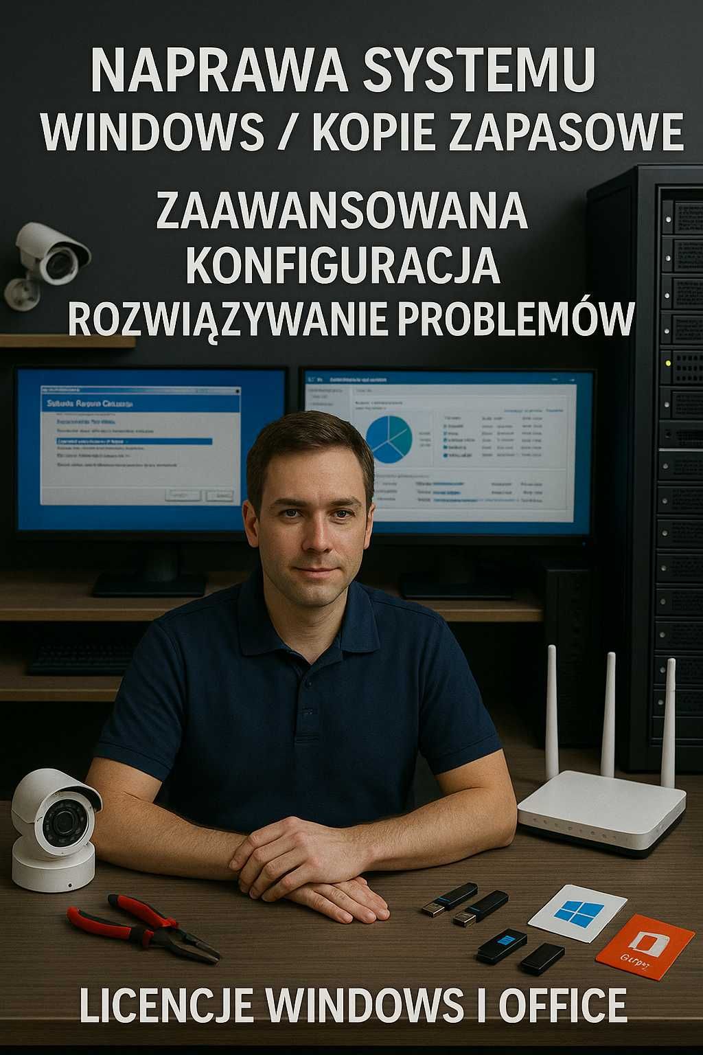 Pogotowie komputerowe Śrem – obsługa firm, naprawa sprzętu,  sieci,VAT