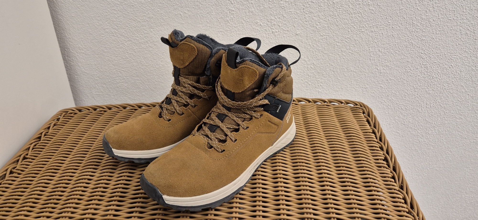 Botas de criança quechua - Impermeável castanhas