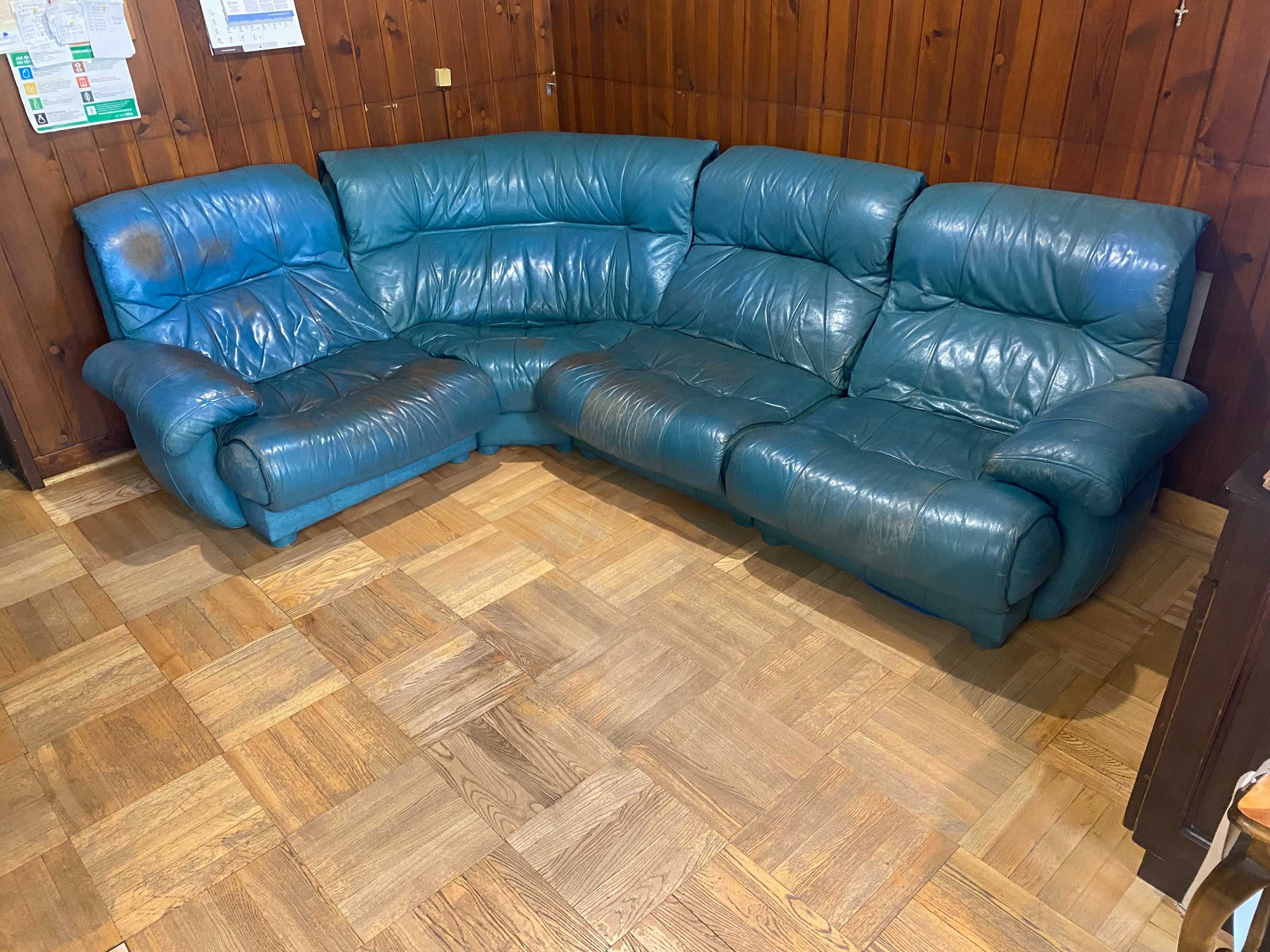 Kanapa skórzana + fotel komplet